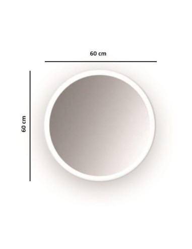 SP10 | Round LED Wall Mirror | Touch switch | Dimensions: 60x60 cm | Cold Light