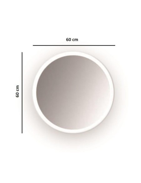 SP10 | Round LED Wall Mirror | Touch switch | Dimensions: 60x60 cm | Cold Light