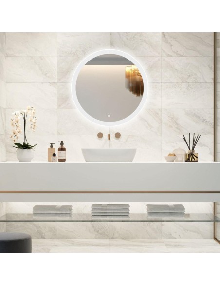SP10 | Round LED Wall Mirror | Touch switch | Dimensions: 60x60 cm | Cold Light