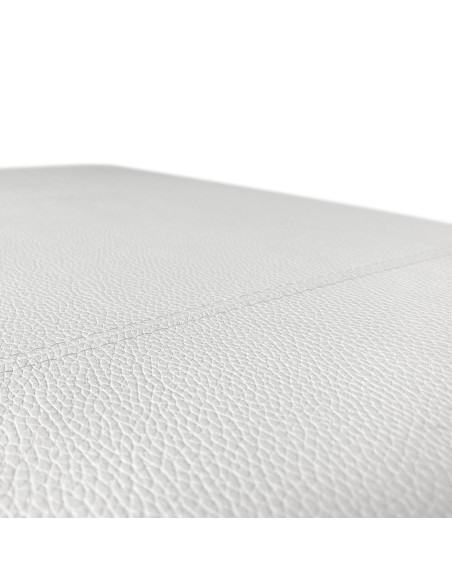 HEADBOARD | Faux leather Backrest | Color: White | Striped Stitching | Dimensions: 160X60