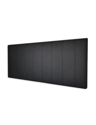 Testiera in Ecopelle | Nero | Righe | 180X80 |