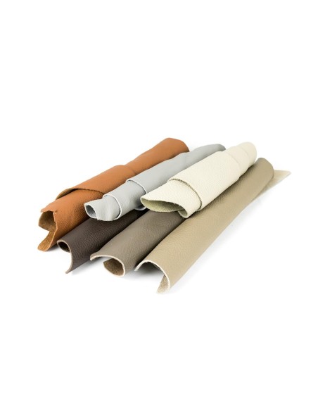 CLASSIC | SET 1 kg Real Leather Scraps | Mixed Classic Colors | Mixed Dimensions