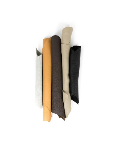 CLASSIC | SET 1 kg Real Leather Scraps | Mixed Classic Colors | Mixed Dimensions