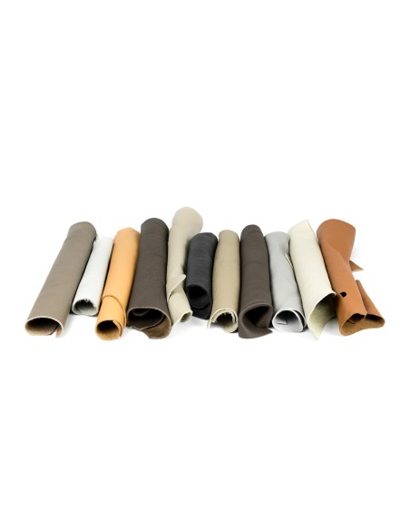 CLASSIC | SET 1 kg Real Leather Scraps | Mixed Classic Colors | Mixed Dimensions