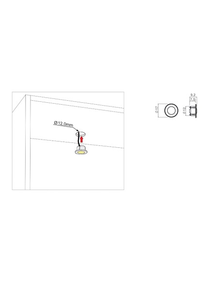 MINI LENS | Living room LED lamp | Lamp: Aluminum | Light: Cold Light | Voltage: 12V