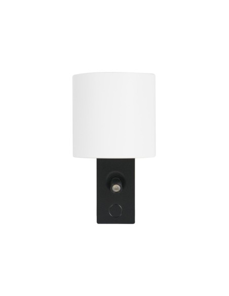 KINKIET BLACK AND WHITE | LED Lamp + Adjustable Reading Spotlight | Light: Natural | Voltage: 12 V