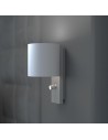 KINKIET ALUMINUM AND WHITE | LED Lamp + Adjustable Spotlight | Light: Natural | Voltage: 12V