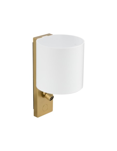 KINKIET GOLD AND WHITE | LED Lamp + Adjustable Spotlight | Light: Natural | Voltage: 12V