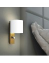 KINKIET GOLD AND WHITE | LED Lamp + Adjustable Spotlight | Light: Natural | Voltage: 12V