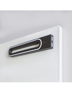 GABI R/USB BLACK | LED Lamp with double USB charger | Lamp: Black | Light: Natural | Voltage: 12V