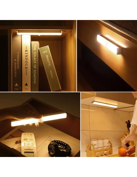 BOSTON ALUMINUM | LED Lamp with infrared sensor | USB Rechargeable | Light: Cool | Magnetic Lamp