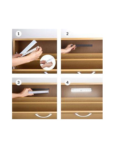 BOSTON ALLUMINIO | Lampada LED a sensore ad infrarossi | Ricaricabile USB |