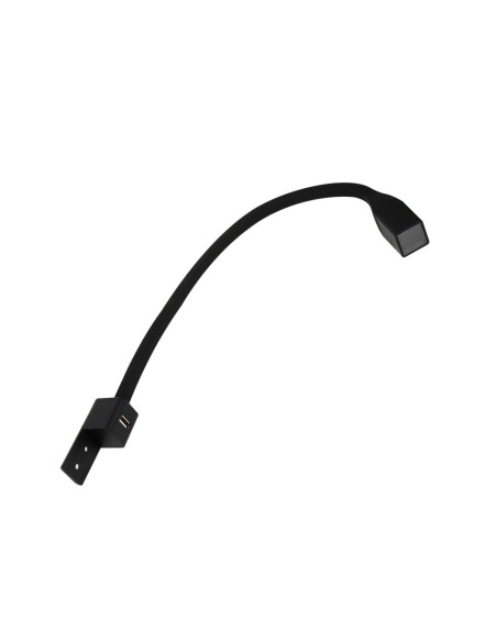 FLEXI/Q USB BLACK | Flexible LED Lamp with USB port | Lamp: Black | Light: Cool | Voltage: 12V