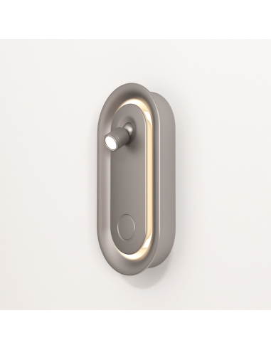 MAYA COM ALLUMINIO | Lampada touch con faretto da lettura |