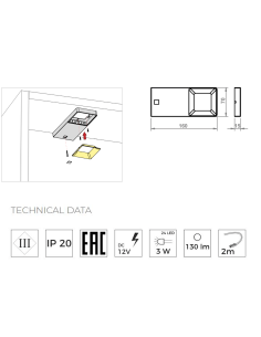 QUAD 2 ANTHRACITE | LED Kitchen Lamp | Lamp: Anthracite | Light: Cool | Voltage: 12V 2