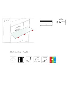 ZETA LINE | LED Shelf Clip | Transparent Clip | Cool Light 2