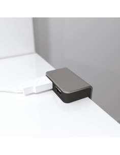 USB/T CHARGER BLACK/ALUMINUM | Double surface-mounted USB socket | Color: Black/Aluminum | USB Charger | Voltage 12V