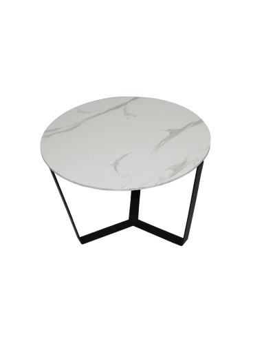 Tavolino ALADIN | Colore: Marmo Bianco | Dimensioni Base: 60x68 cm | Altezza 40 cm