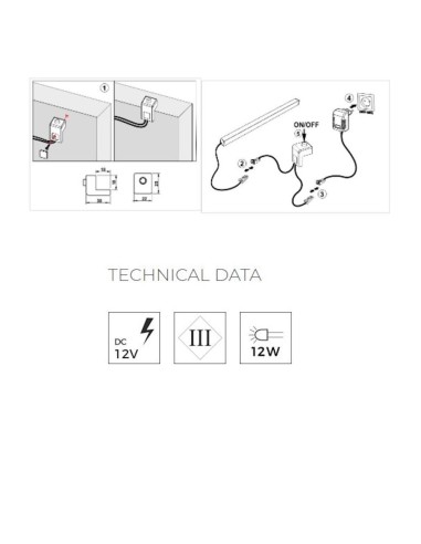 BED SWITCH M/LED ALLUMINIO | Interruttore luci
