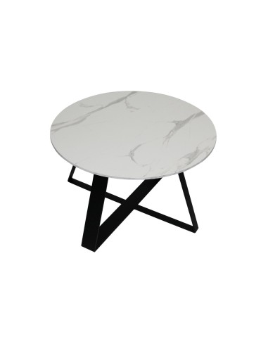 Tavolino KIMBA | Marmo Bianco | Dimensione Base: 61 cm | Altezza: 37 cm