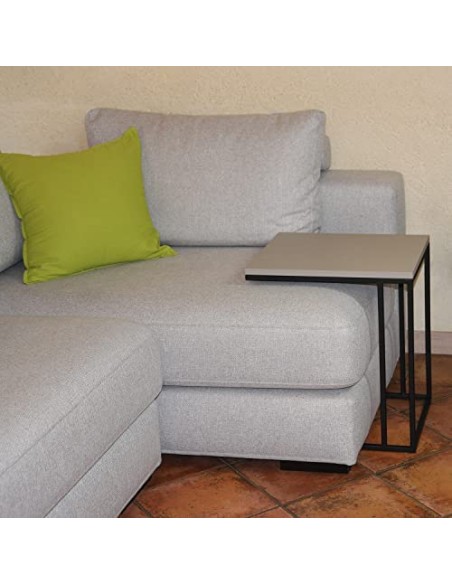 Tavolino WHISKY | Sand Grey | Servetto divano | Dimensione Base: 40x48 cm | Altezza 55 cm