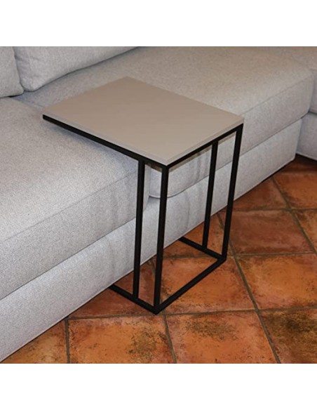 Tavolino WHISKY | Sand Grey | Servetto divano | Dimensione Base: 40x48 cm | Altezza 55 cm