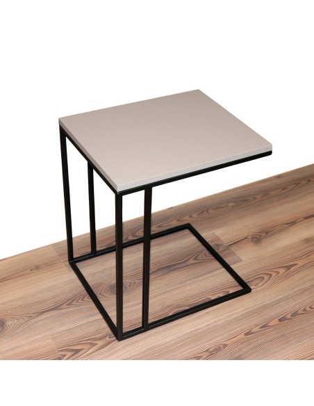Tavolino WHISKY | Sand Grey | Servetto divano | Dimensione Base: 40x48 cm | Altezza 55 cm