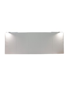 TESTIERA | Spalliera in Ecopelle con 2 Lampade a Led Touch | Colore Grigio | Cuciture Righe | Dimensioni L.180 H.80 | 2