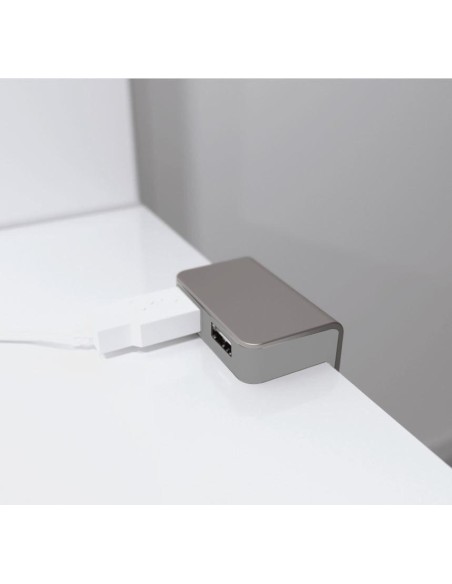 USB/T CHARGER ALLUMINIO | Doppia presa USB da appoggio | Colore: Alluminio | Caricatore USB | Voltaggio 12V