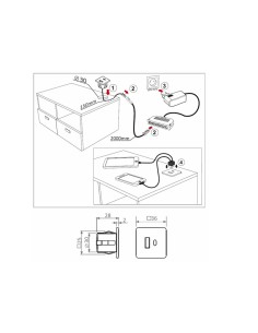 USB/S CHARGER A-C BIANCO | Doppia presa USB/USBC ad incasso | Caricatore USB | 2