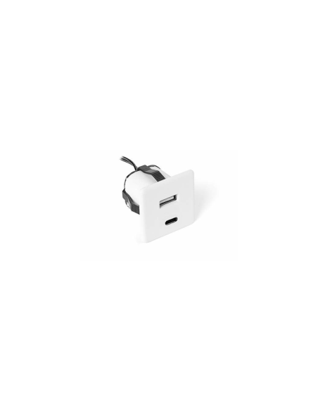 USB/S CHARGER A-C BIANCO | Doppia presa USB/USBC ad incasso | Caricatore USB |