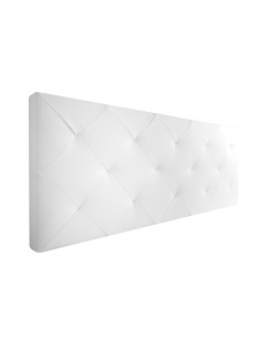 TESTIERA | Spalliera in Ecopelle | Colore Bianco | Cuciture Rombi | Dimensioni L.180 H.80 2