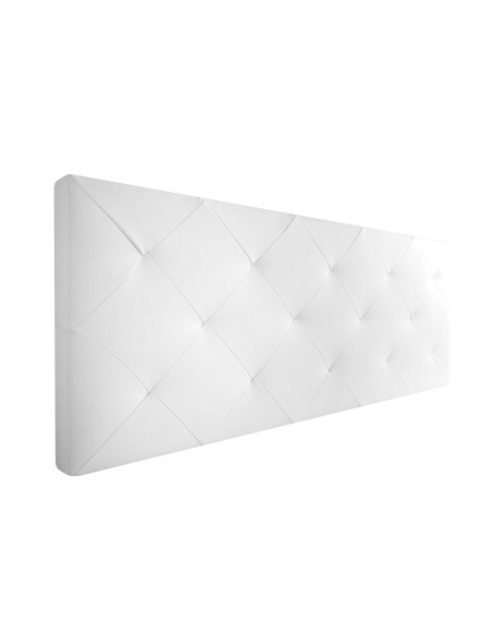 TESTIERA | Spalliera in Ecopelle | Colore Bianco | Cuciture Rombi | Dimensioni L.180 H.80 |