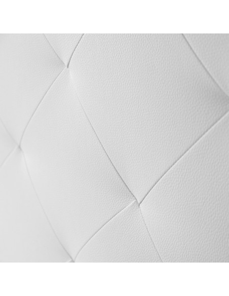 TESTIERA | Spalliera in Ecopelle | Colore Bianco | Cuciture Rombi | Dimensioni L.180 H.80 |