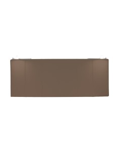 TESTIERA | Spalliera in Ecopelle con 2 Lampade a Led Touch | Colore Taupe | Cuciture Righe | Dimensioni L.160 H.60 2
