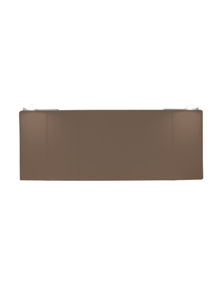 TESTIERA | Spalliera in Ecopelle con 2 Lampade a Led Touch | Colore Taupe | Cuciture Righe | Dimensioni L.160 H.60