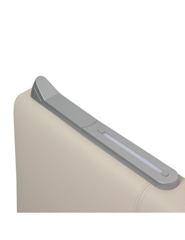 TESTIERA | Spalliera in Ecopelle con 2 Lampade a Led Touch | Colore Caramello | Cuciture Righe | Dimensioni L.160 H.60