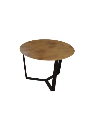 ALADIN Side Table | Clouded Bronze | Metal Top | Base 60x68 cm | Height 40 cm