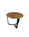 ALADIN Side Table | Clouded Bronze | Metal Top | Base 60x68 cm | Height 40 cm
