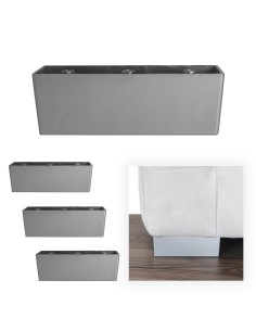 TRAPEZIO | SET da 4 Piedi e 16 viti | Satinato | H.5 L.15 | Piedini per divani-poltrone |
