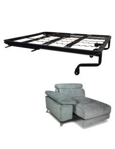 Meccanica CARRY ON | Scorrimento Seduta | Dimensioni: H.25 - L.76 - L. 89 cm | Finitura: Nero