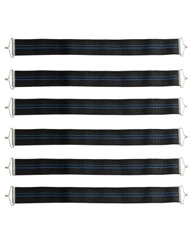 CINGHIA ELASTICA RETE LETTO | Set 6 Pezzi | Lunghezza a Riposo 52 cm | Lunghezza Massima Estensione 69 cm