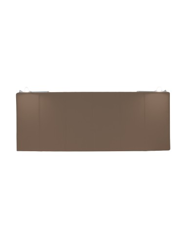TESTIERA | Spalliera in Ecopelle con 2 Lampade a Led Touch | Colore Taupe | Cuciture Righe | Dimensioni L.180 H.80