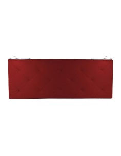 TESTIERA | Spalliera in Ecopelle con 2 Lampade a Led Touch | Colore Rosso | Cuciture Rombi | Dimensioni L.180 H.80 2