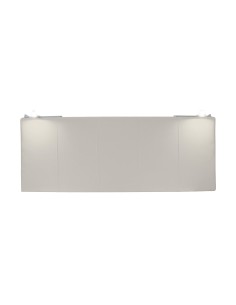 TESTIERA | Spalliera in Ecopelle con 2 Lampade a Led Touch | Colore Ice | Cuciture Righe | Dimensioni L.180 H.80 2