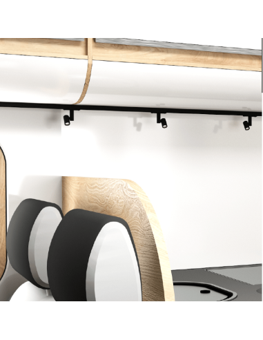 TRACK SURFACE | SET 1 Presa USB-C + 2 faretti direzionabili MAYA | Lunghezza binario: 1 mt