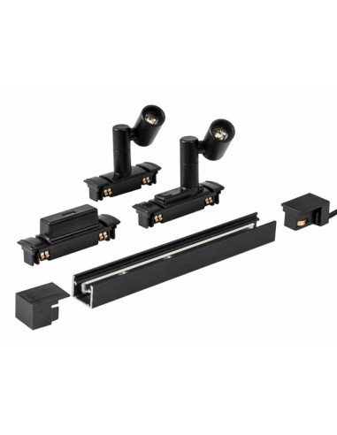 TRACK SURFACE | SET 1 Presa USB-C + 2 faretti direzionabili MAYA | Lunghezza binario: 1 mt