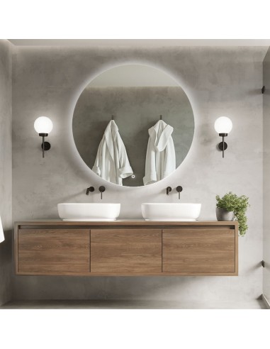 SP18 | Specchio a LED Rotondo | Luce Naturale | Accensione Touch | 90x90cm |