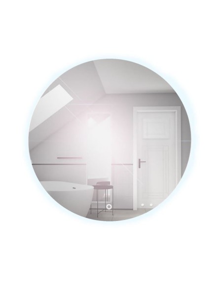 SP18 | Specchio a LED Rotondo | Luce Naturale | Accensione Touch | 90x90cm |