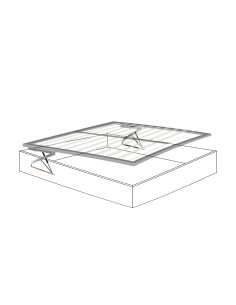 ALZARETE GET-UP letto matrimoniale | Meccanismo sollevamento ORIZZONTALE Letto Contenitore | KIT COMPLETO 2